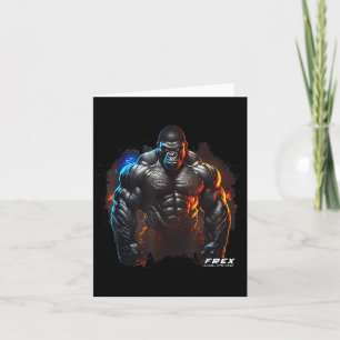 Gorilla Aap Gym Kleding Bodybuilding Workout Motiv Kaart