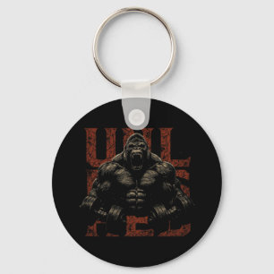 Gorilla Aap Gym Kleding Bodybuilding Workout Motiv Sleutelhanger