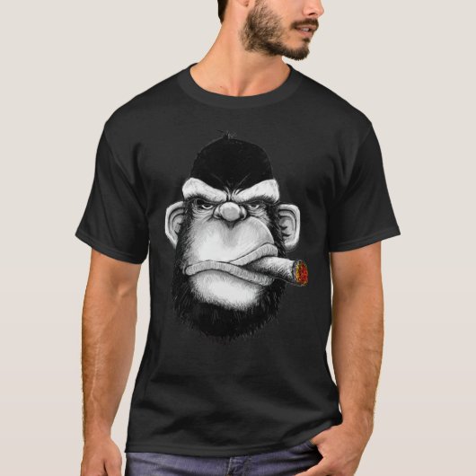 Gorilla-aap met sigaar Classic T-Shirt (Voorkant)
