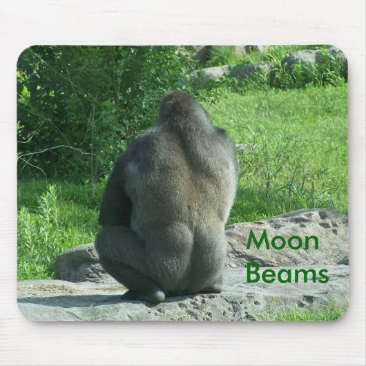 gorilla-achterkant, Moon Beams Muismat (Voorkant)