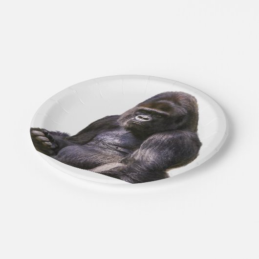 Gorilla Ape Monkey Papieren Bordje (Gekanteld)
