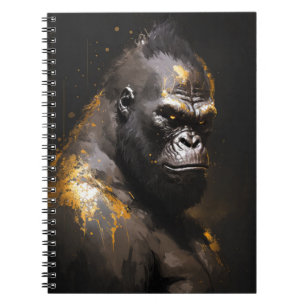Gorilla Ape Portrait Dierlijke Natuur Wildlife Spi Notitieboek