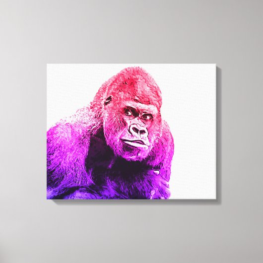 Gorilla Art Canvas Afdruk (Voorkant)