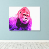 Gorilla Art Canvas Afdruk (Insitu (Houten vloer))