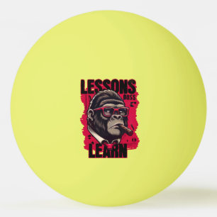 Gorilla Baas Lessen Leren Ping Pong Bal Pingpongballen