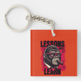 Gorilla Baas Lessen Leren Sleutelhanger