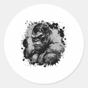 Gorilla Beast Spieren Workout Bodybuilding Boksen Ronde Sticker