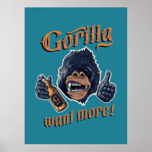 Gorilla Beer Poster