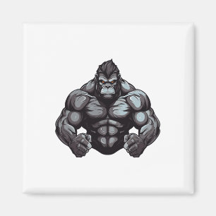 Gorilla Beest Bodybuilder Workout Gym Bodybuilding Magneet