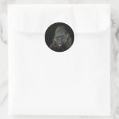 Gorilla Biddy Ronde Sticker (Tas)