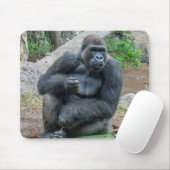 Gorilla bij de zoo-mousepad muismat (Met muis)