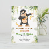 Gorilla birthday party invitation (Debout devant)