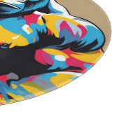 Gorilla Bodybuilder Gewichtslifter Pop Art Cartoon Snijplank (Hoek)