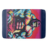 Gorilla Bodybuilder Lifter Pop Art Cartoon Badmat (Voorkant)