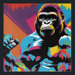 Gorilla Bodybuilder Lifter Pop Art Dessin<br><div class="desc">Digital Computer Animal Art - College Pop Art - Wild Animal Computer Images</div>