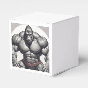 Gorilla Bodybuilder Pop Art Cartoon Tekenen Bedankdoosjes