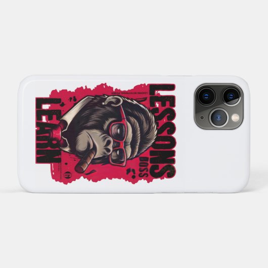 Gorilla Boss Lessons Learn iPhone Case (Achterkant (horizontaal))