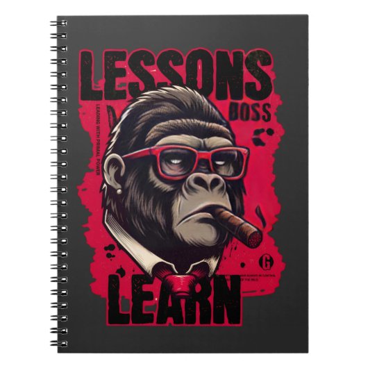 Gorilla Boss Lessons Learn Spiral Notebook  Notitieboek (Voorkant)