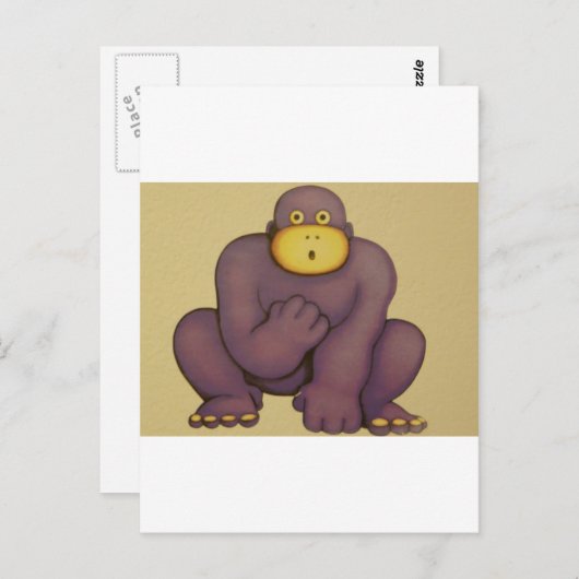 gorilla briefkaart (Voorkant / Achterkant)