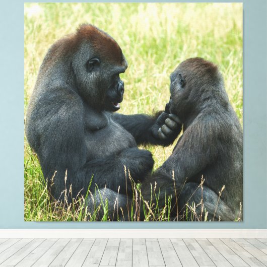 Gorilla Brother's Forever Canvas Afdruk (Insitu (Houten vloer))