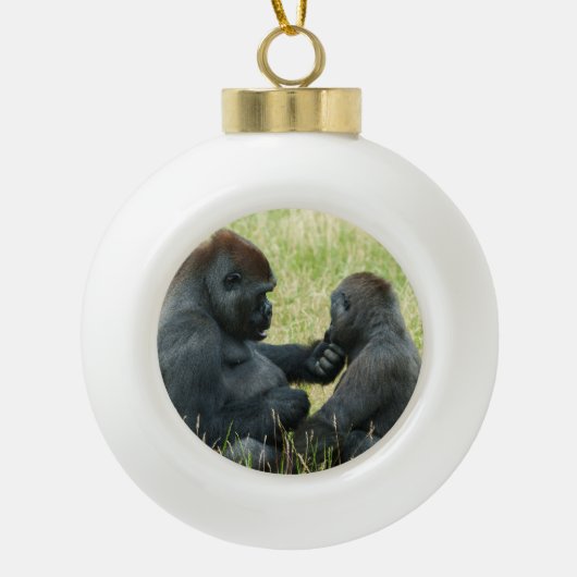 Gorilla Brother's Forever Keramische Bal Ornament (Voorkant)