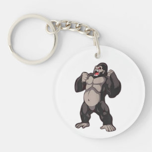 Gorilla Brullende Aap Aap Sleutelhanger