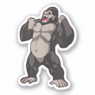 Gorilla Brullende Aap Aap Sticker