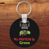 Gorilla Button Key Ring Sleutelhanger (Voorkant)