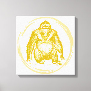 gorilla canvas afdruk
