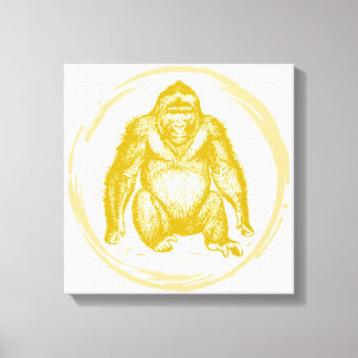 gorilla canvas afdruk