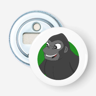 Gorilla Cartoon flesopener Button Flesopener