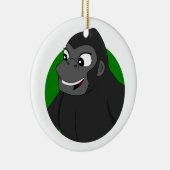 Gorilla Cartoon Keramisch Ornament (Rechts)