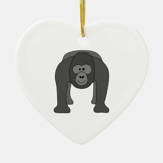 Gorilla Cartoon Keramisch Ornament (Voorkant)