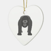 Gorilla Cartoon Keramisch Ornament (Links)