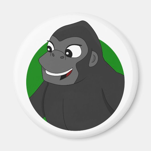 Gorilla Cartoon Magnet Magneet (Voorkant)