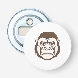 Gorilla Cartoon Tekening Button Flesopener