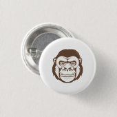 Gorilla Cartoon Tekening Ronde Button 3,2 Cm (Voorkant /achterkant)