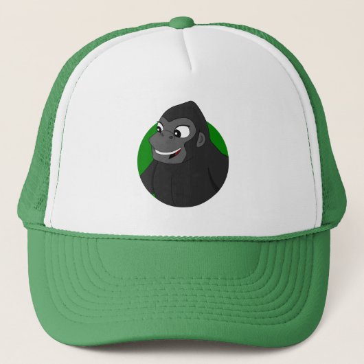 Gorilla Cartoon Trucker Hat Trucker Pet (Voorkant)
