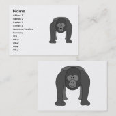 Gorilla Cartoon Visitekaartje (Voorkant / Achterkant)