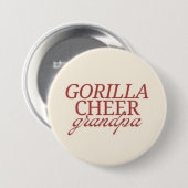 Gorilla Cheer Grandpa Ronde Button 7,6 Cm (Voorkant /achterkant)