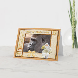 Gorilla Christmas-Wenskaart Feestdagen Kaart