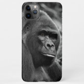 Gorilla Close Up zwart-wit portret iPhone Hoesje (Achterkant)