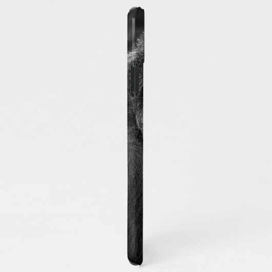 Gorilla Close Up zwart-wit portret iPhone Hoesje (Rechterkant)