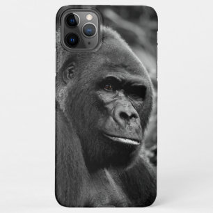 Gorilla Close Up zwart-wit portret iPhone 11Pro Max Hoesje