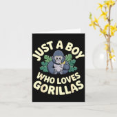 Gorilla Costume For Boys Men Kid Animal Lover Monk Kaart (Gele Bloem)