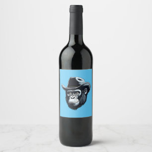 Gorilla Cowboy Wijn Etiket