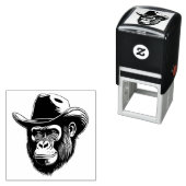 Gorilla Cowboy Zelfinktende Stempel (In situ)