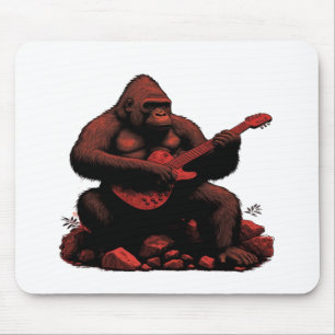 Gorilla die een gitaar speelt muismat