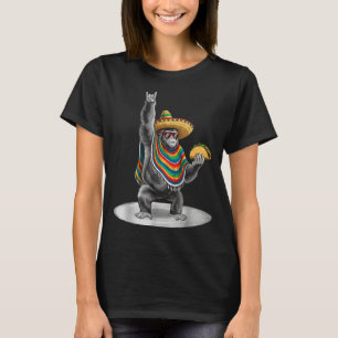 Gorilla die taco draagt grappige cinco de mayo jon t-shirt