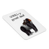 Gorilla en baby "geweldige vader"-kaart magneet (Rechterzijde)